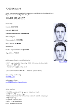 Generuj PDF - Poszukiwani