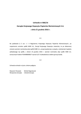 Uchwała Nr 0868-2016