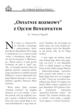 "Ostatnie rozmowy" z Ojcem Benedyktem