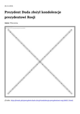 Prezydent Duda złożył kondolencje prezydentowi Rosji