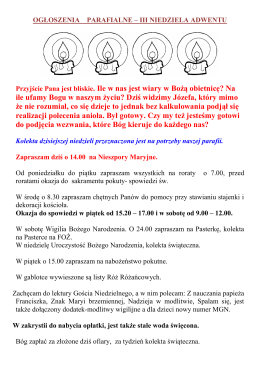 OGŁOSZENIA PARAFIALNE &ndash; IV Niedziela Wielkanocna