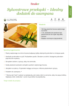 Sylwestrowe przekąski &ndash; Idealny dodatek do szampana