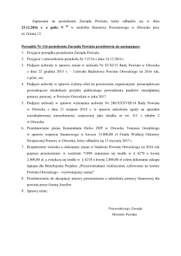 Porządek Nr 116 - Powiat Otwocki