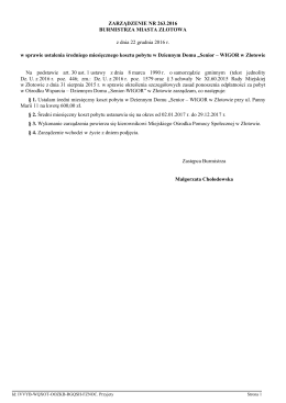 Zarzadzenie Nr 263.2016 z dnia 22 grudnia 2016 r.