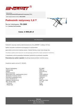 Podnośnik nożycowy 2,8 T