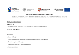 konferencja otwierająca działania dotycząca