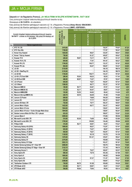 Załącznik nr 1 do Regulaminu Promocji &bdquo;JA+ MOJA FIRMA