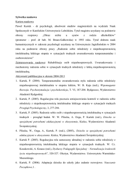 Paweł KurtekCV 2014