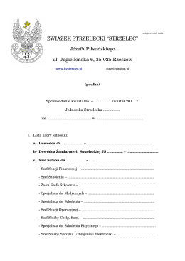 Sprawozdanie kwartalne