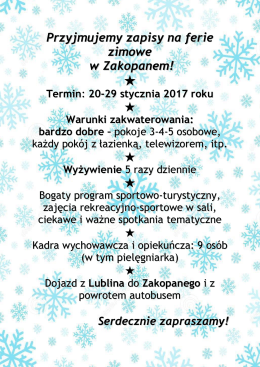 FerieZakopane_Info