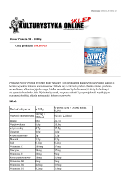 Power Protein 90 - 1000g Preparat Power Protein 90 firmy Body