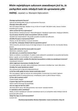 Wywiad - Gimnazjum nr 21