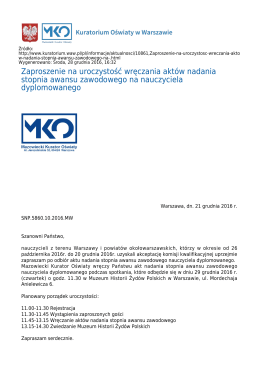 Generuj PDF - Kuratorium Oświaty w Warszawie