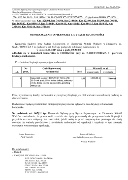 Sprawa KM 1128/04 - Komornik Sądowy w Chorzowie Witold Walk&oacute;w