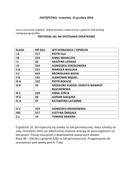 ZASTĘPSTWA - Kopernikus.pl
