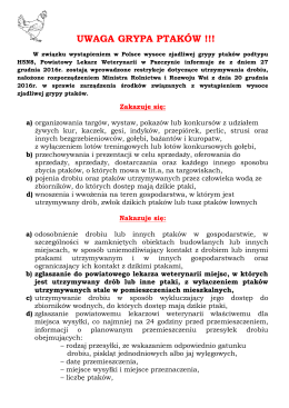 Komunikat do pobrania - Powiatowy Inspektorat Weterynarii w