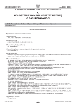 Sprawozdanie finansowe  - Internetowy Monitor Sądowy i