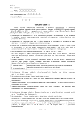 Wzór oświadczenia 1