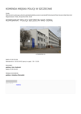 Generuj PDF - Komenda Miejska Policji w Szczecinie