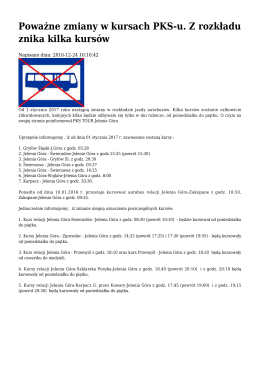 Poważne zmiany w kursach PKS-u. Z rozkładu znika kilka kursów