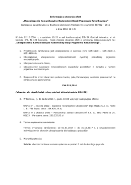 Informacje z otwarcia ofert