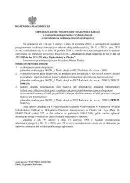 treść obwieszczenia