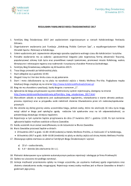 Regulamin - KalendarzBiegowy.pl