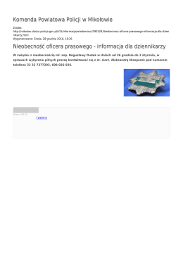 Generuj PDF - Komenda Powiatowa Policji w Mikołowie
