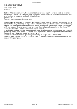 Akcja krwiodawstwa - Strona Gminy Łapanów