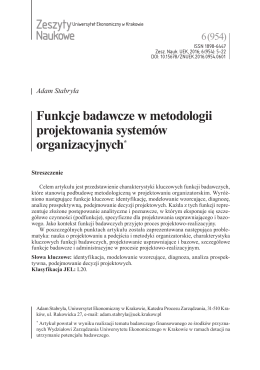 Pobierz plik PDF - Zeszyty Naukowe Uniwersytetu Ekonomicznego