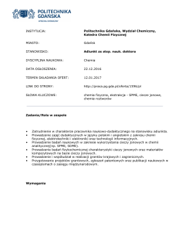 Pobierz ofertę  - Politechnika Gdańska