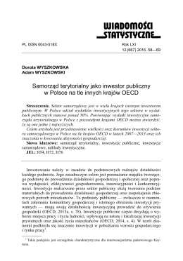 Samorząd terytorialny jako inwestor publiczny w Polsce na tle