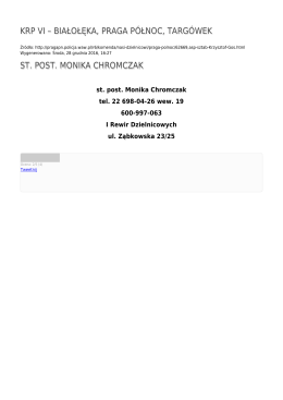 Generuj PDF - KRP VI &ndash; Białołęka, Praga P&oacute;łnoc, Targ&oacute;wek