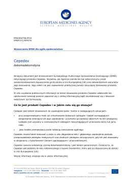 Cepedex, dexmedetomidine - European Medicines Agency