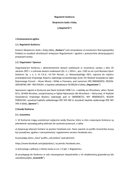 Regulamin konkursu Bezpieczna Jazda z Kubą
