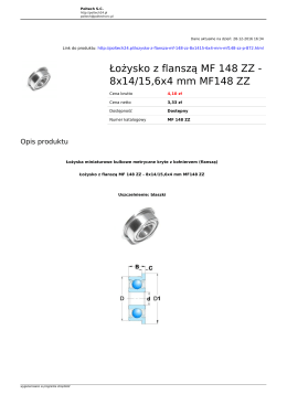 Łożysko z flanszą MF 148 ZZ - 8x14/15,6x4 mm