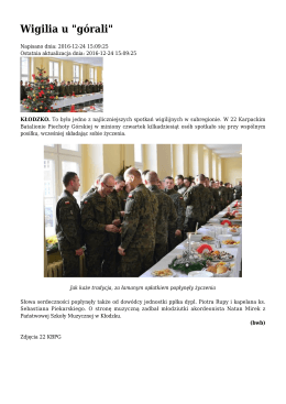 Wigilia u "g&oacute;rali"