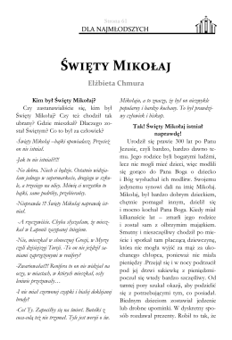 Święty Mikołaj - ELŻBIETA CHMURA