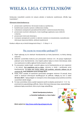 WIELKA LIGA CZYTELNIKÓW