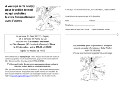 Vivre un soir de Noël autrement - Paroisse Saint