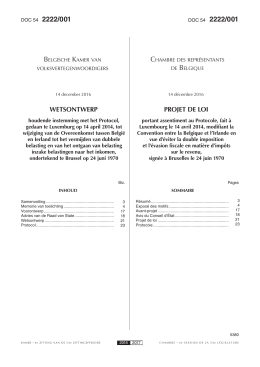 projet de loi wetsontwerp