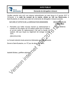 demande de d&eacute;rogation mineure - janvier 2017