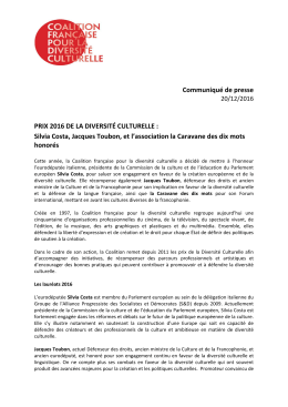 Lire le communiqu&eacute; de presse complet