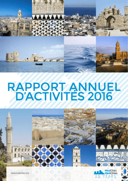 Rapport d`Acitvit&eacute;s MedCities 2016