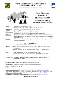 Fiche de la sortie