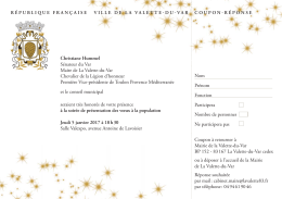 Invitation - Ville de La Valette-du-Var