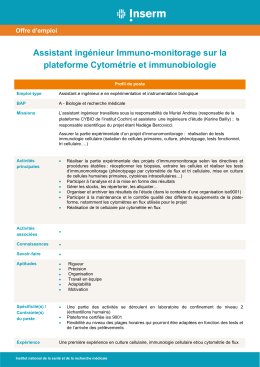 AI Immuno Monitorage sur la plateforme Cytom&eacute;trie et