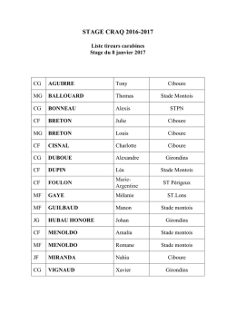 STAGE CRAQ 2016-2017