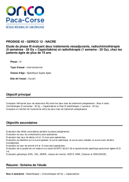 Etude de phase III évaluant deux traitements néoadjuvants