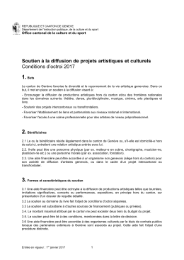 Conditions d`octroi